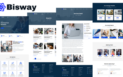 Reszponzív Bisway-Business and Corporate Html5 Website Template Weboldal sablon 107567
