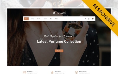 Reszponzív TheScent - Perfume Store PrestaShop sablon 107580