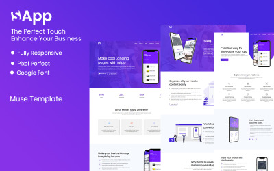 Sapp - App Landing Muse Vorlage