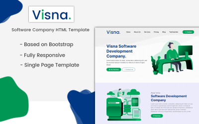 Visna - szablon strony docelowej firmy programistycznej