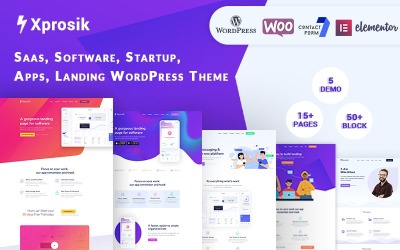 Xprosik - Uruchamianie aplikacji Saas Software Landing Motyw WordPress Elementor