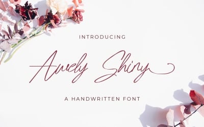 Awely Shiny - Handskrivet teckensnitt