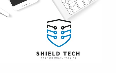 Shield Hosting Logo Template