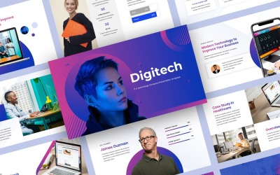 Apresentação da empresa de TI e tecnologia Google Slides