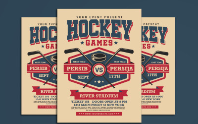 Hockey Game Flyer - Corporate Identity Template