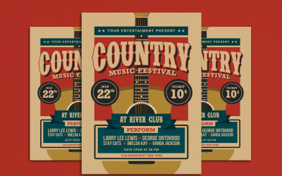 Country Music Festival - Modèle d&amp;#39;identité d&amp;#39;entreprise
