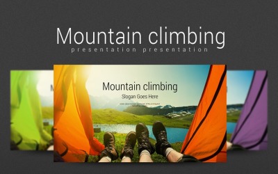 Modelo de PowerPoint para escalada de montanha
