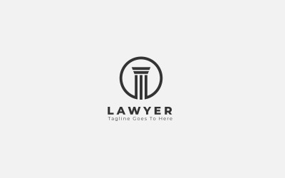 Pijler kolom of advocaat firma Logo sjabloon