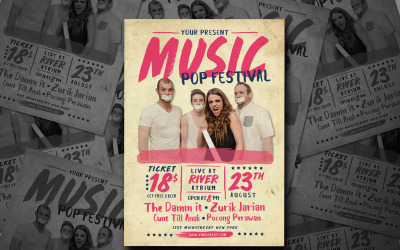 Pop Music Festival - Vorlage für Corporate Identity