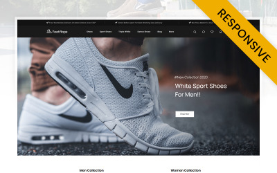 Reszponzív Footflops - Footwear Store PrestaShop sablon 107872