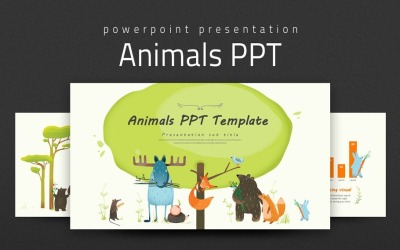 Szablon Zwierzęta PPT PowerPoint