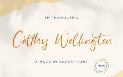 Catthy Wellingten - Carattere corsivo moderno
