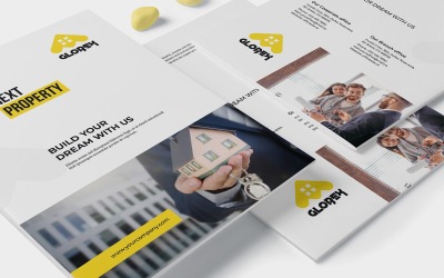 Firmenprofil der Immobilienagentur - Vorlage für die Unternehmensidentität