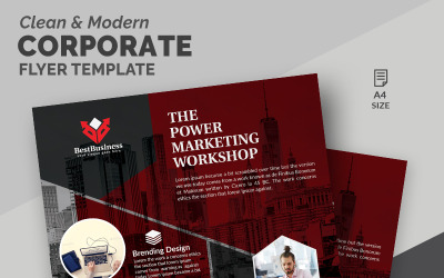 Флаєр творчого бізнесу - шаблон фірмового стилю