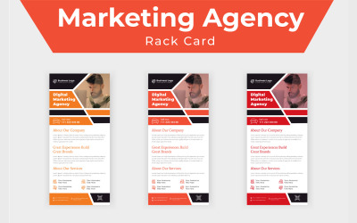Nieuwste rackkaart voor creatieve marketingbureaus of dl-flyer