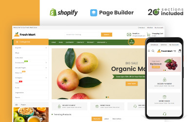 FreshMart Organic & Grocery Store Shopify Theme