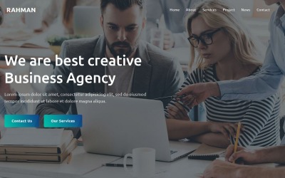 "Rahman - Agency" modèle de page d'atterrissage adaptatif #108088