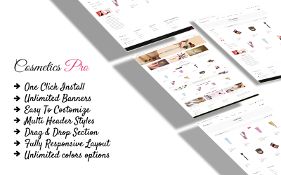 Responsive Cosmetic pro - Cosmetic eСommerce Clean Shopify Theme #108079