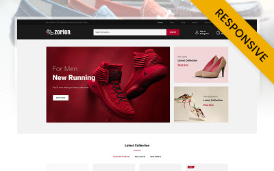 "Zorion - Online Shoes Store" - адаптивний WooCommerce шаблон №108076