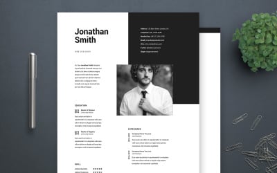 Джонатан Сміт | Шаблон резюме професійного веб-дизайнера