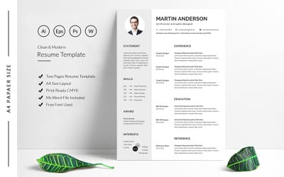 Modello di curriculum moderno Martin
