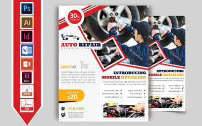 Car &amp; Auto Repair Flyer Vol-01 - Corporate Identity Template
