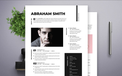 Abraham Smith | UI / UX Designer Resume Template