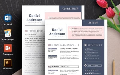 Clean &amp;amp; Professional Editable Cv Resume Template With Ms Word Apple Pages Format