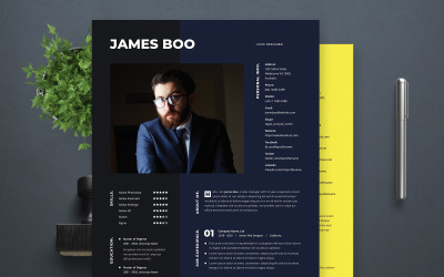 James Boo | Plantilla de currículum del diseñador UI / UX