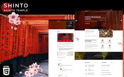 Shinto | Plantilla de sitio web HTML5 de templo de religión de kami