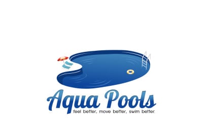 Plantilla de logotipo de Aqua Pool