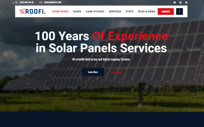 Roofi | Motyw WordPress dotyczący energii alternatywnej i odnawialnej