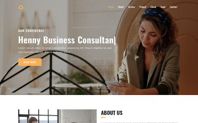 Tema di Landing Page Responsive #108495 "Henny Consultancy"