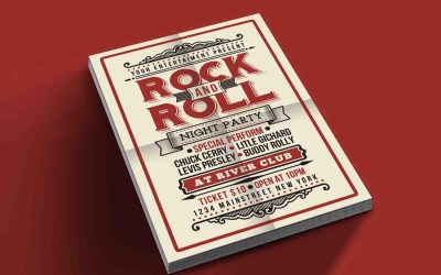 Vintage Rock&amp;#39;n&amp;#39;Roll-Musikparty - Corporate Identity-Vorlage