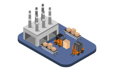 Isometrische Industrie - Vektorbild