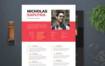 尼古拉斯·萨普特拉（Nicholas Saputra）专业且干净的简历模板