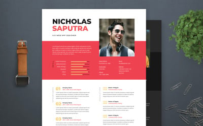 Nicholas Saputra | Professionell och ren CV-mall