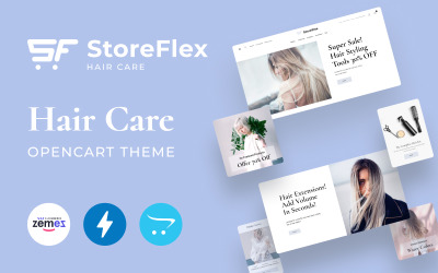 Šablona OpenCart pro online obchod Storeflex Hair Care