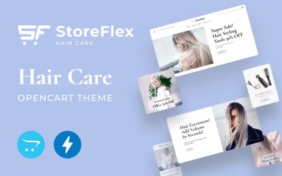 Storeflex Hair Care Online Store OpenCart Şablonu