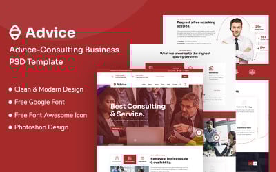 Advice-Consulting Business PSD PSD Template PSD sablon 108797