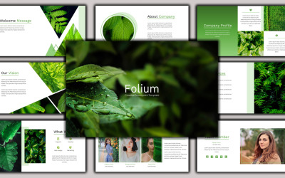 Folium - Creatieve zakelijke PowerPoint-sjabloon