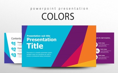 Кольори PPT шаблон PowerPoint