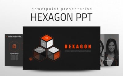 Modello PowerPoint esagonale