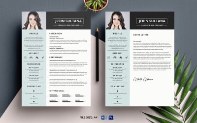 Plantilla de curriculum vitae creativo