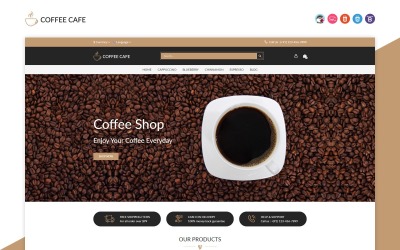Reszponzív Coffee PrestaShop sablon 108796