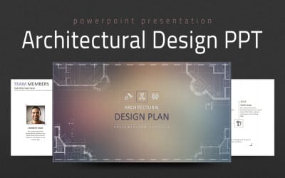 Architectonisch ontwerp PPT PowerPoint-sjabloon