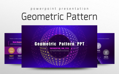 Modello PowerPoint PPT con motivo geometrico