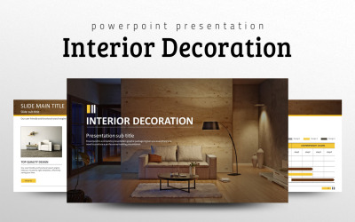 Modello PowerPoint PPT per la decorazione d&amp;#39;interni