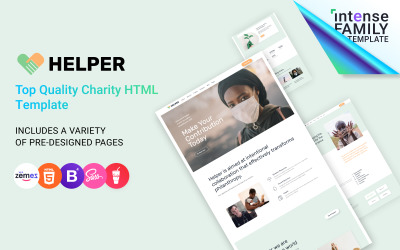 Template Siti Web Responsive #108853 "Helper - Charity Organisation Website Template"