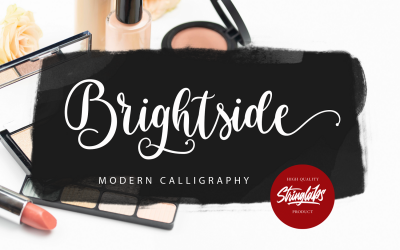 Brightside - Modernt kalligrafiteckensnitt